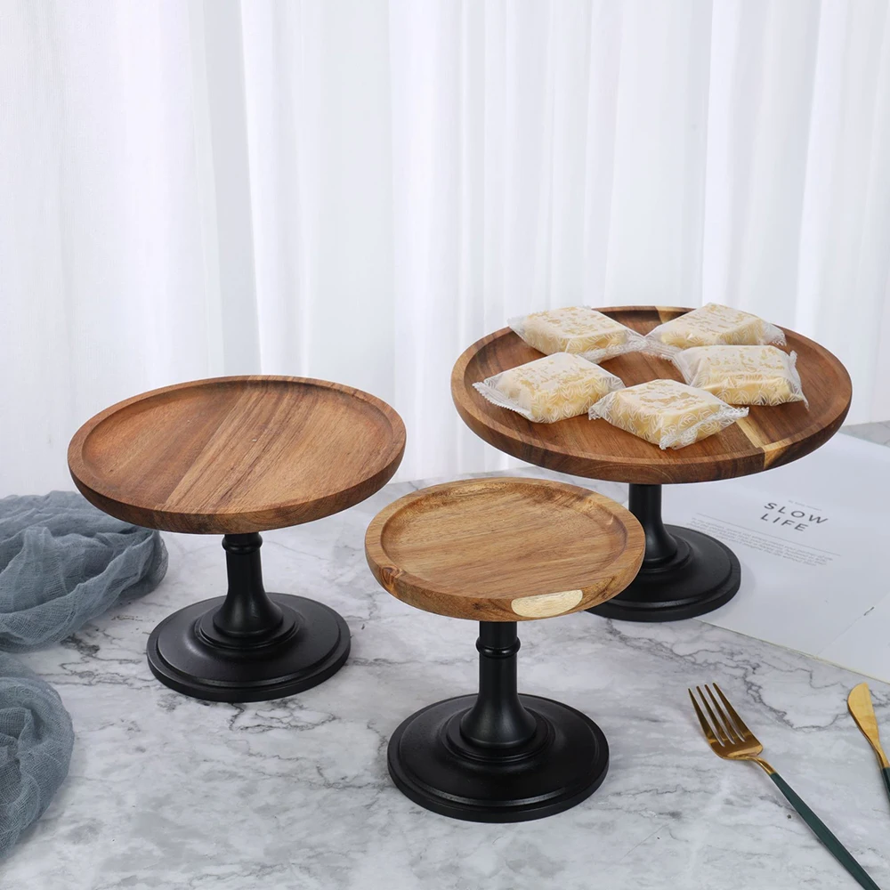 

Wooden Cake Stand, Dessert Display Cake Plate, Dessert Stands, for Wedding, Party Decor, Farmhouse Decor, Tea Party