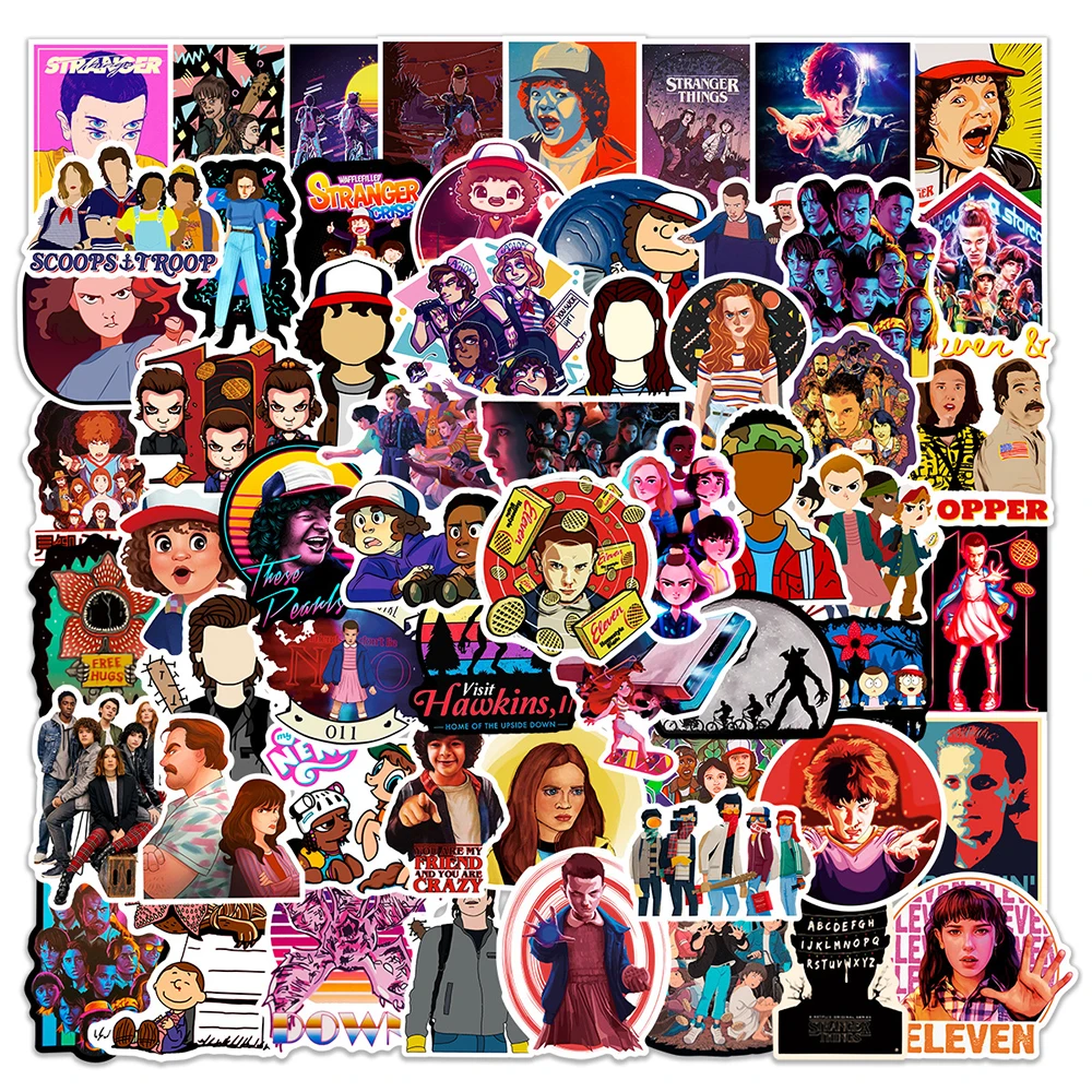 10/30/50/100pcs TV Show Stranger Things 4 Stickers Skateboard Guitar