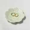 1Pc Ceramic Jewelry Tray Lotus Flower Ring Dish Holder Porcelain Trinket Tray Decorative Trinket Plate for Ring Necklace 5