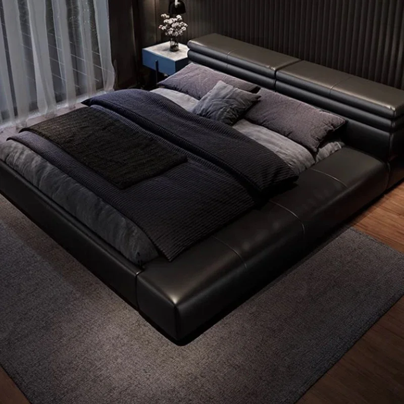 Letto King Size Nero Minimalista Nordico A Buon Mercato Contenitore Queen Size Letto Matrimoniale In Legno Letto Matrimoniale Set Mobili Completi