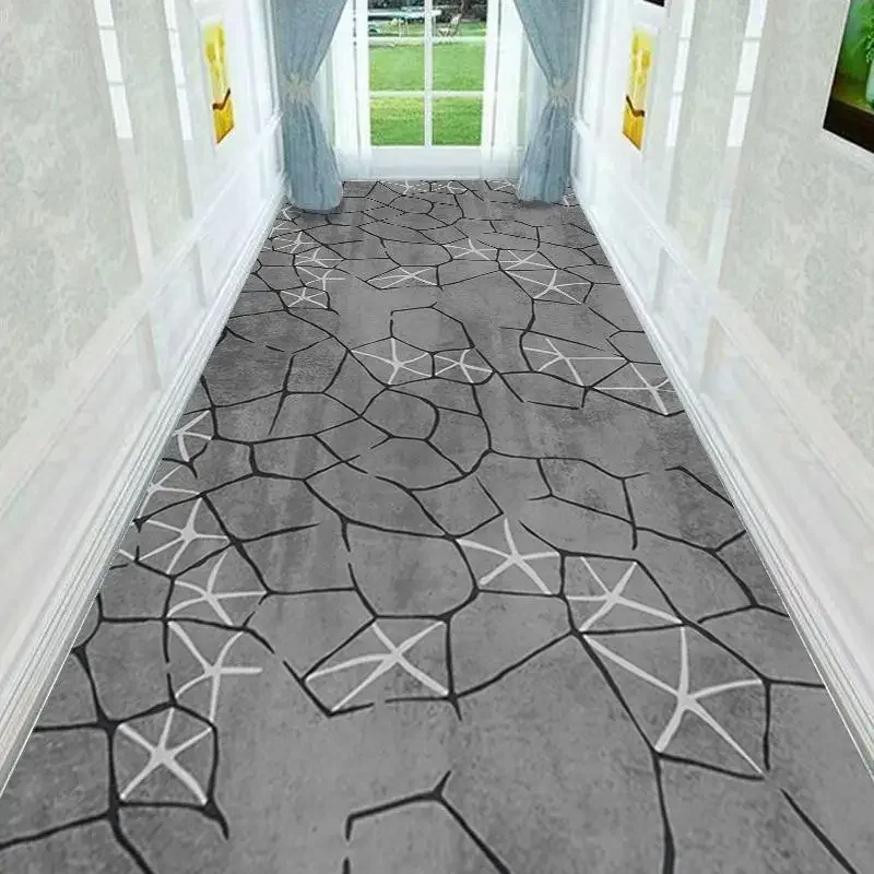 

Minimalist Corridor Carpet Long Hallway Area Rugs Geometric Light Luxury Living Room Kitchen Aisle Mat Room Floor Mats Decor