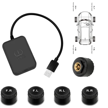 Sistema di monitoraggio della pressione dei pneumatici Usb per auto Tpms navigazione Android monitoraggio Wireless della pressione dei pneumatici rilevamento esterno della pressione dei pneumatici