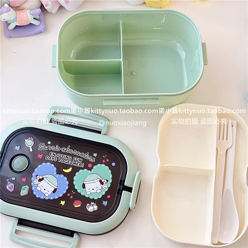Sanrio Kuromi Lunch Box Cinnamoroll My Melody Student Compartmentalised  Eco-friendly Bento Box Tableware Food Storage Container