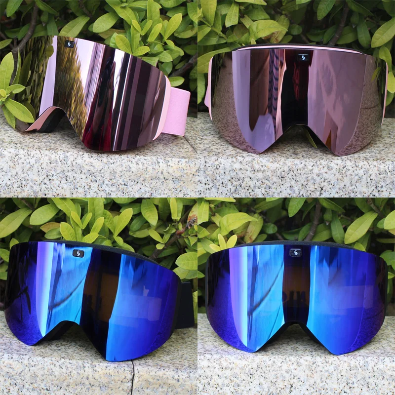 2024 Magnetic Lens Ski Goggles Double Layer Polarized Lens Skiing Anti-fog Snowboard Goggles Men Clear Lens Ski Glasses Eyewear 6