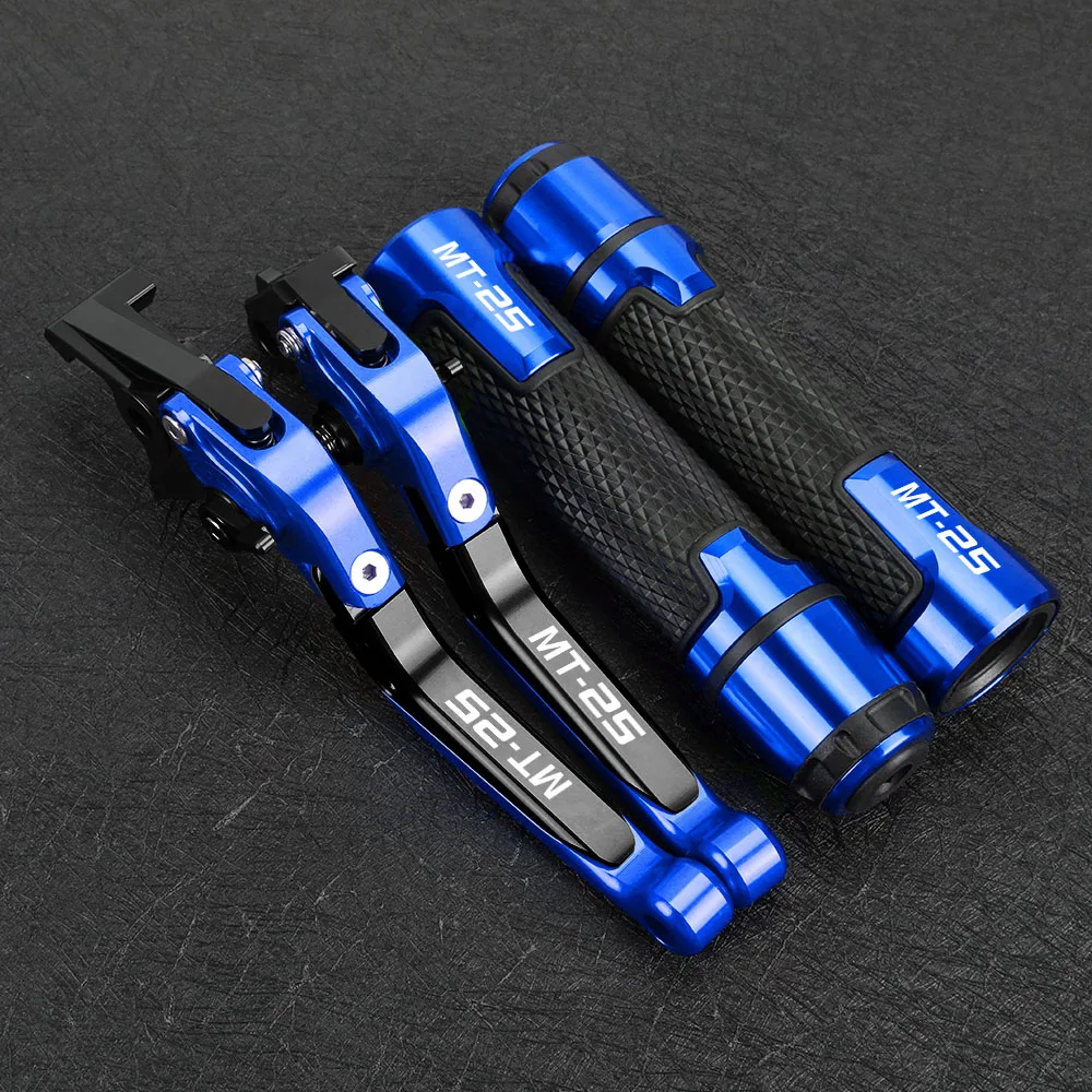 

MT25 Motorcycle Adjustable Folding Extendable Brake Clutch Levers Handlebar Grips Ends FOR YAMAHA MT25 MT-25 2015-2023 2024