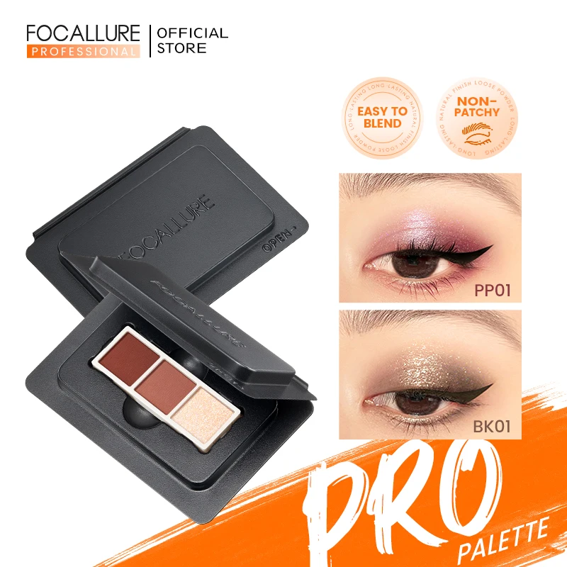 Focallure Matte Eyeshadow Palette Soft Smooth Shiny Long-Lasting Glitter High Pigment Eye Shadow Powder Palette Cosmetici Per Il Trucco