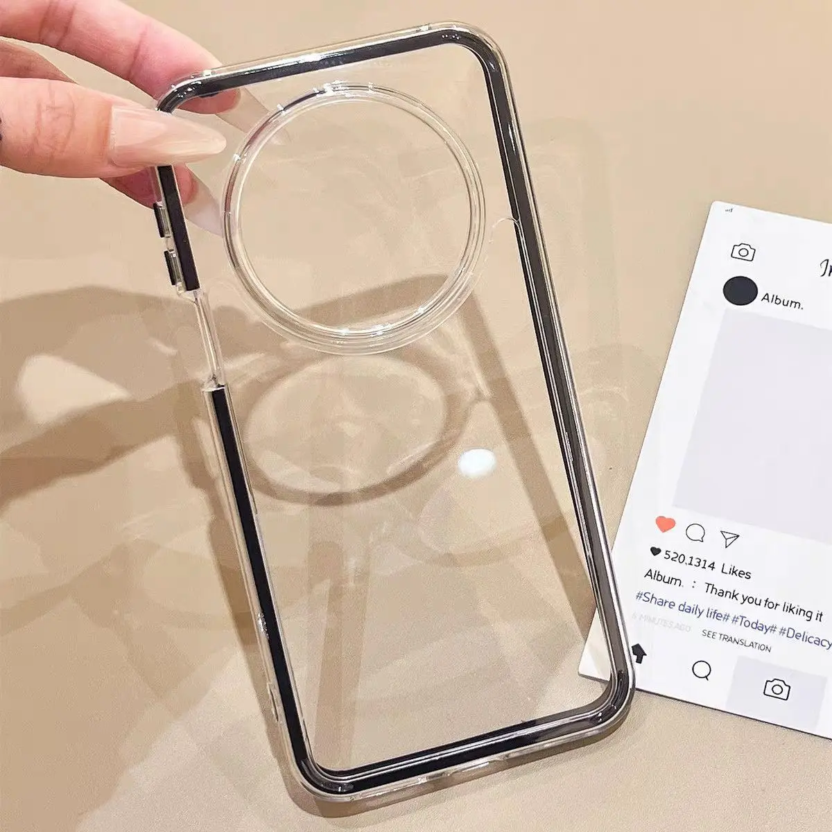 Sleek Silicone Matte Back Cover with Skin-Friendly Bumper