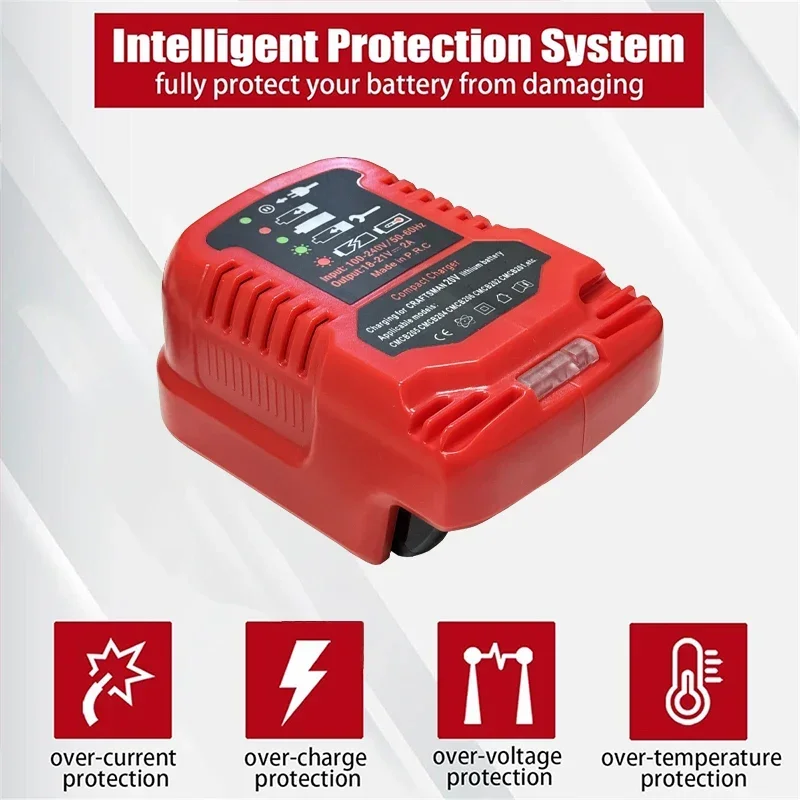 100-240V Li-ion Mini Compact Charger Compatible for Craftsman 20V Li-ion Battery CMCB206 CMCB205 CMCB204 CMCB202 CMCB201 charger adapter battery charger battery charger adapter