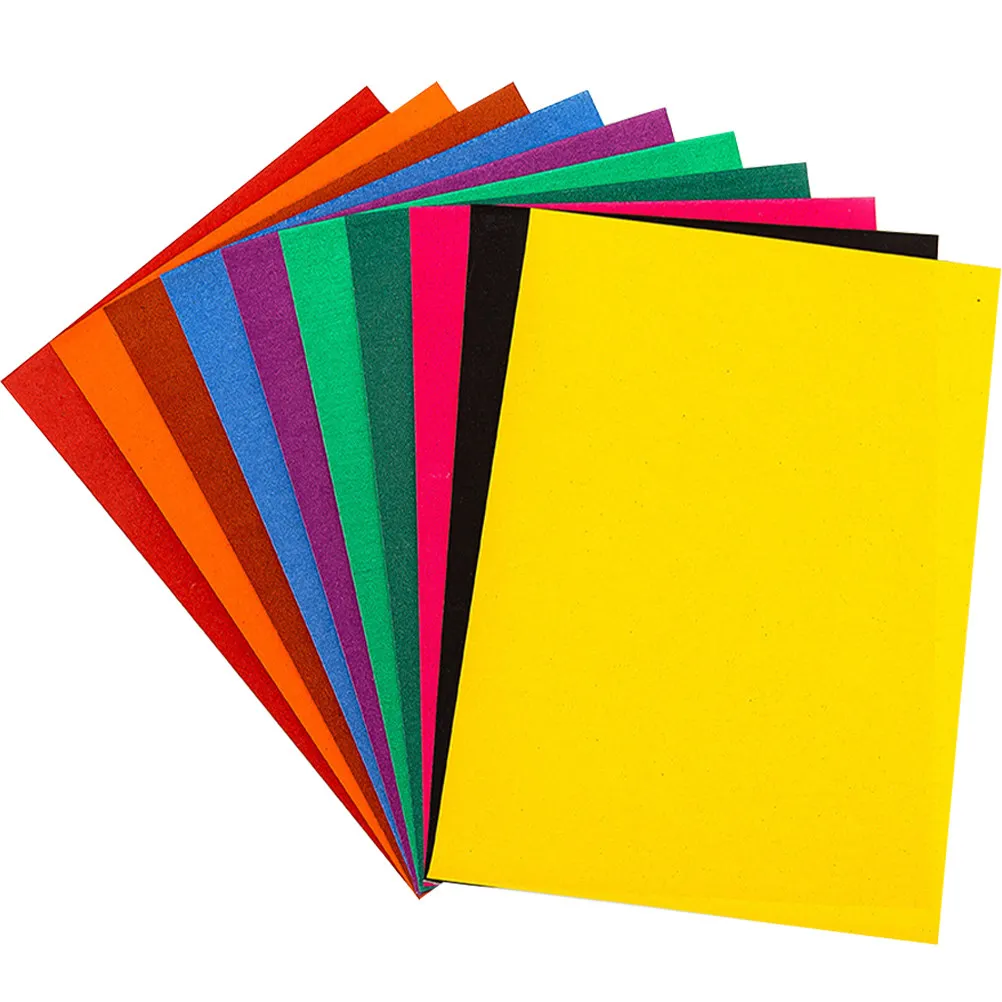 어린이를위한 10Pcs 컬러 사포 시트 그림 그리기 미술 공예 조기 색상 학습 창의적 사고 개발 재미
