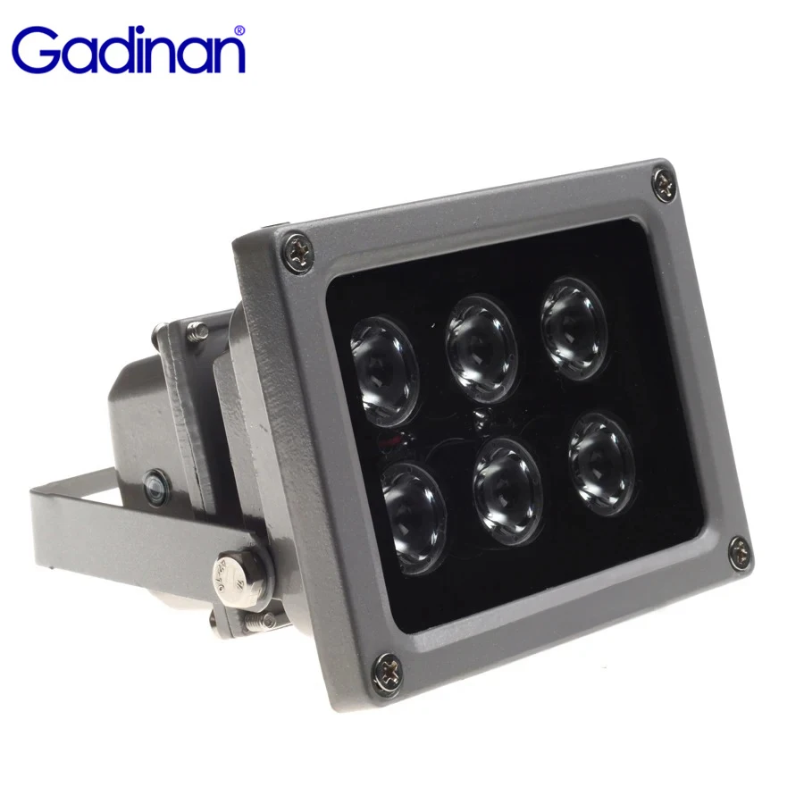 Gadinan CCTV LEDS IR illuminator Outdoor Waterproof Night Vision Infrared lamp 6pcs Array Led IR CCTV Fill Light for Camera ir led illuminator,ir led illuminator light