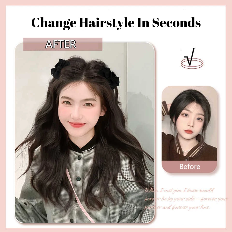 Synthetic Hair Clip On Ponytail Extensions For Women