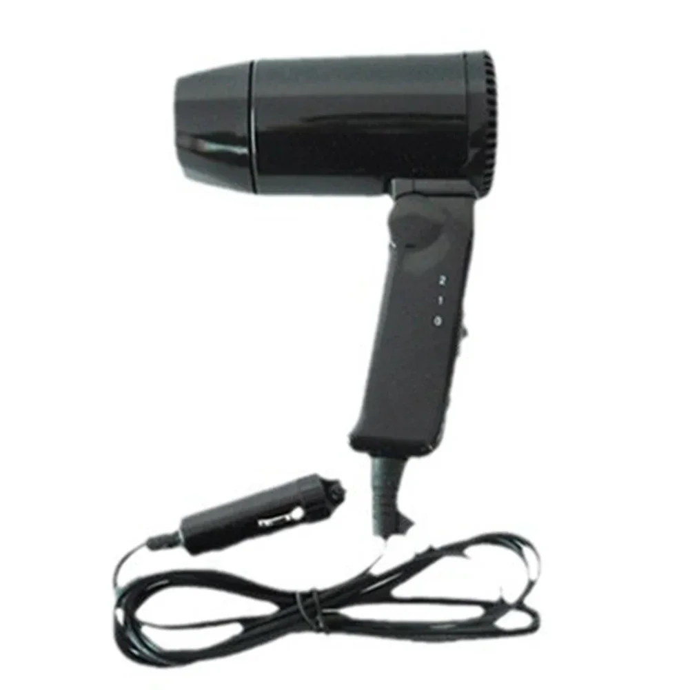 Compact Vehicle Dryer 12V Hair Dryer Hot Cold Blower 1.2 Meters Power Cable Car Styling Hair Folding Handle