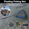 New Floating Fishing Net  Aluminium Alloy Foldable Telescoping Landing Net Retractable Handle Nylon Mesh Sea Fishing Accessorie 5