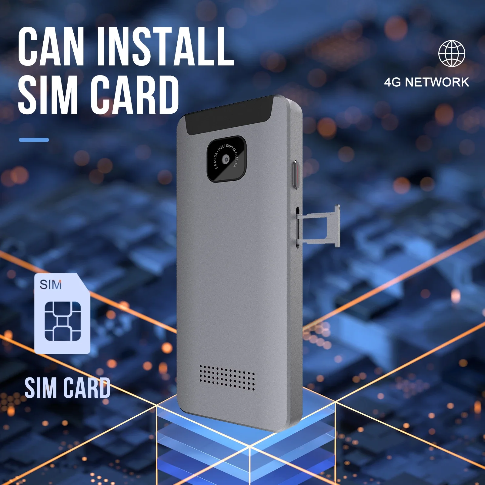 Type-C 3.7" 4G/WIFI/Hotspot Translator Qualcomm Processor Support 137 Languages 1G RAM 16G ROM Standard 5-megapixel HD Camera