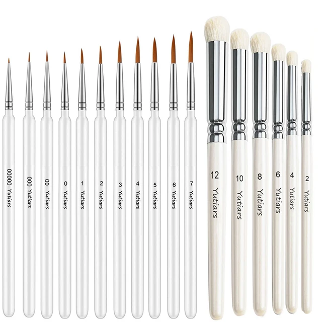 3/6/11/17Pcs Fine Micro Detail Paint Brushes Wood Handle Drybrush for Miniature Art DND Warhammer 40K Acrylic Watercolor Paintin 1
