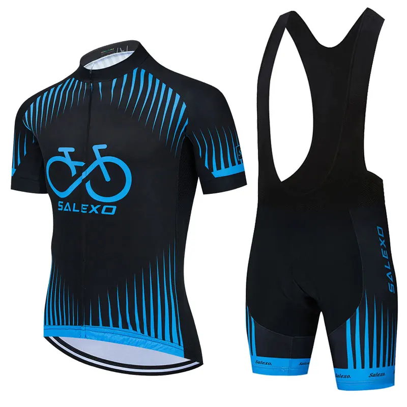 Cycling Jersey Set Men Short Sleeve Road Bicycle Jersey Bib Shorts Suits Bike Wear