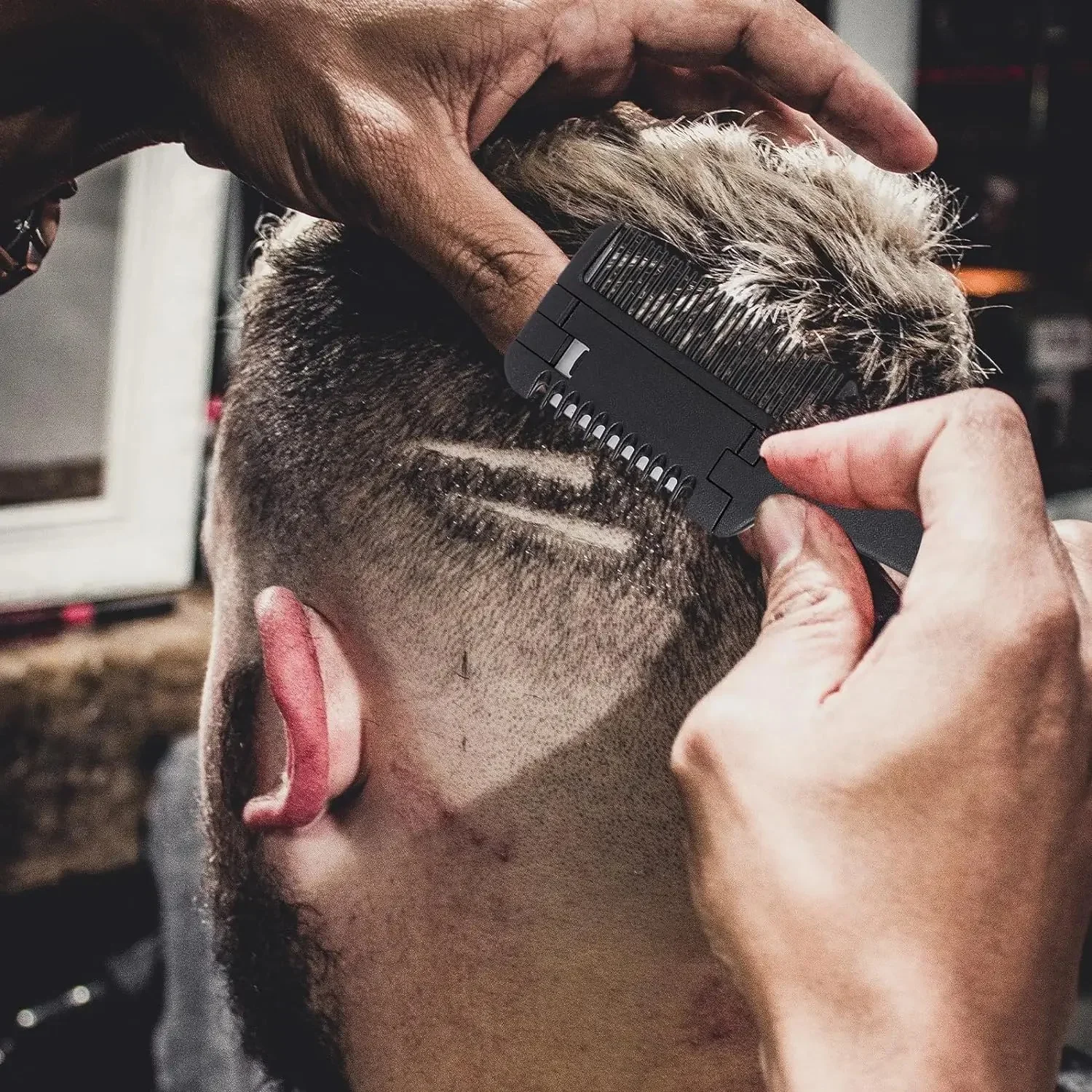 Thinning Comb Old-fashioned Clipper Hair Portable Hair Stainless Steel Double Edge Blade Salon Home Use Self Cutting Bang Tools