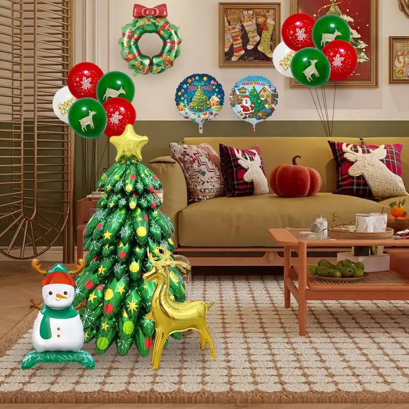 thumbnail image 1 of Kit de decoración de globos de aluminio para árbol de Navidad, elementos ricos en ambientes, decoración para jardín, interior y exterior, 1 of 4