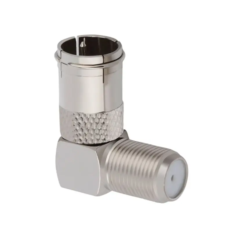 

5 Pcs F Type Coax Adapter Screw On Male to Female Connector for Cable Connection in Tight Spaces and Corner