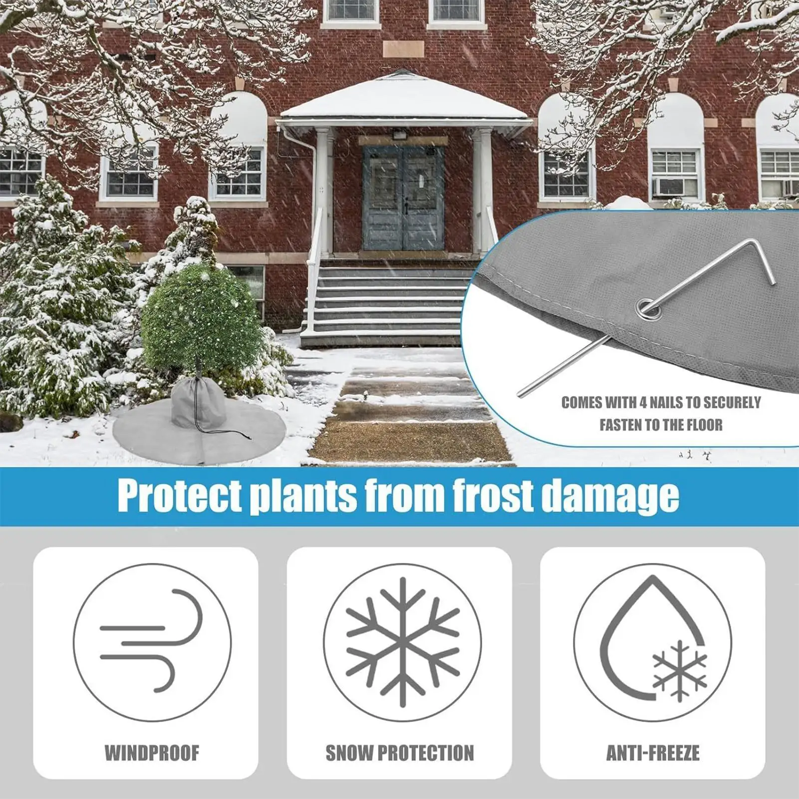 Palm Tree Root Cover Winter Freeze Palm Tree Root Protectors Against Frost Anti Freezing Plant Protection Bag Protective blanket - Image 5