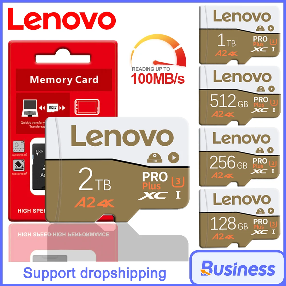 Lenovo Memory Card For Nintendo Switch 1TB V30 4K Micro Tf Sd Card 128GB 256GB 512GB 2TB Cartao De Memoria For Nintendo 64 Game memory card