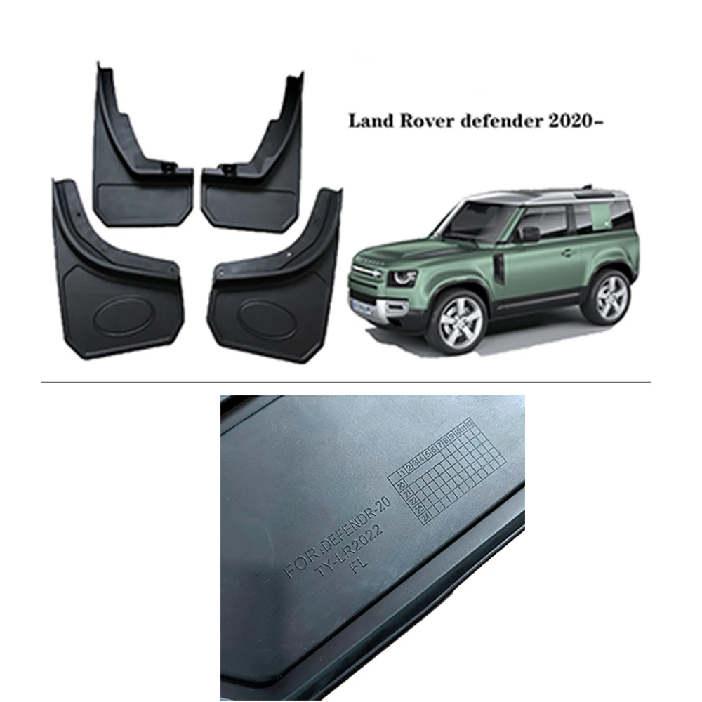 

4x For Land Rover Defender 110 90 2020 2021 2022 L663 V8 Car Mudguard Fenders Mud Flaps Splash Guards Mudflaps Front Accessories