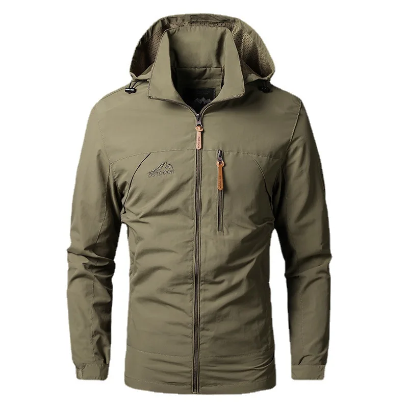 Waterproof Spring Autumn Man Windbreaker Sun Protection Breathable Hooded  Jacket Camping Hiking Jackets Fishing Sportswear