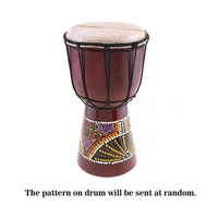 Tambour Djembe Africain en Bois Massif Sculpté à la Main, Peau de Chèvre, Tinging Musical Traditionnel Africain, 6 Pouces 5
