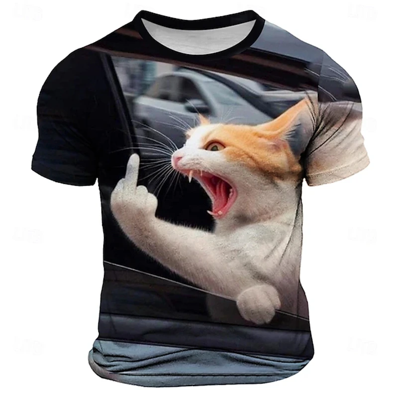 2025 Neues Herren-T-Shirt mit lässigem 3D-Motiv, niedlicher Schildkröten-Aufdruck, Rundhalsausschnitt, kurze Ärmel, Pullover, Streetwear, Outdoor-Oberteil, entspannte Passform – Detail 10
