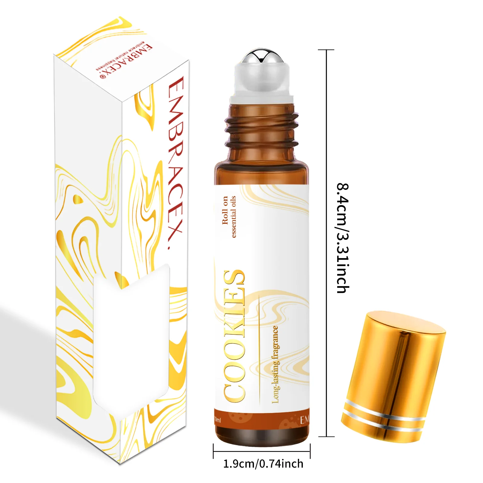 10 ml Cookies Roller ätherische Öle, langanhaltendes Damenparfüm, Massageöl für Körper und Haut, Geschenkidee, Nagelpflege_voghion.com
