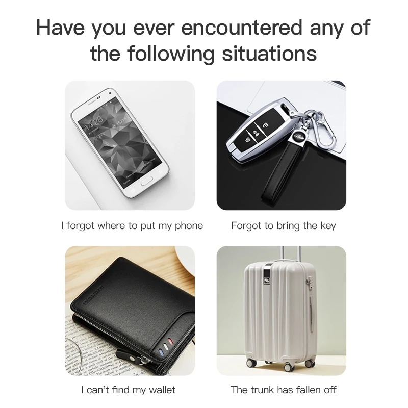 for Android Smart Bluetooth Anti-loss Device Key Wallet Wireless Finder Smart Electronic Tracker Portable Pet GPS Finder