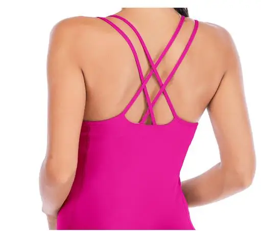 New Yoga Clothing Shoulder Strap Cross Back Sports Bra Women's Shockproof Running Fitness Clothing Underwear