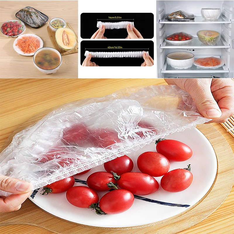 Plastic Food Covers Disposable Plastic Wrap Bowl Covers Food Cover