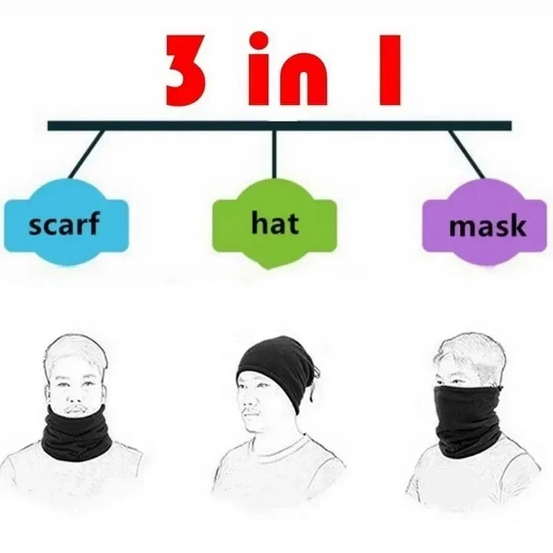 Neck Tube Scarf Fleece Warm Winter Windproof Neck Tube Scarf for Men Women Bandana Neck Cover Cycling Ski