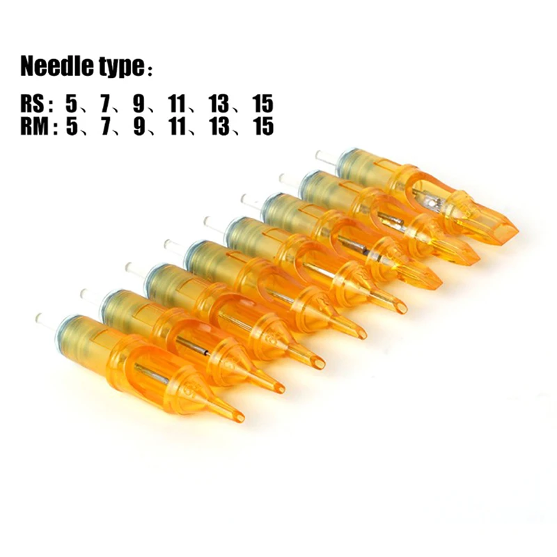 20pcs RL/RM Disposable Semi-Permanent Makeup Tattoo Cartridge Needle Pen Grip tattoo pigment ink tattoo ink set glow in the dark