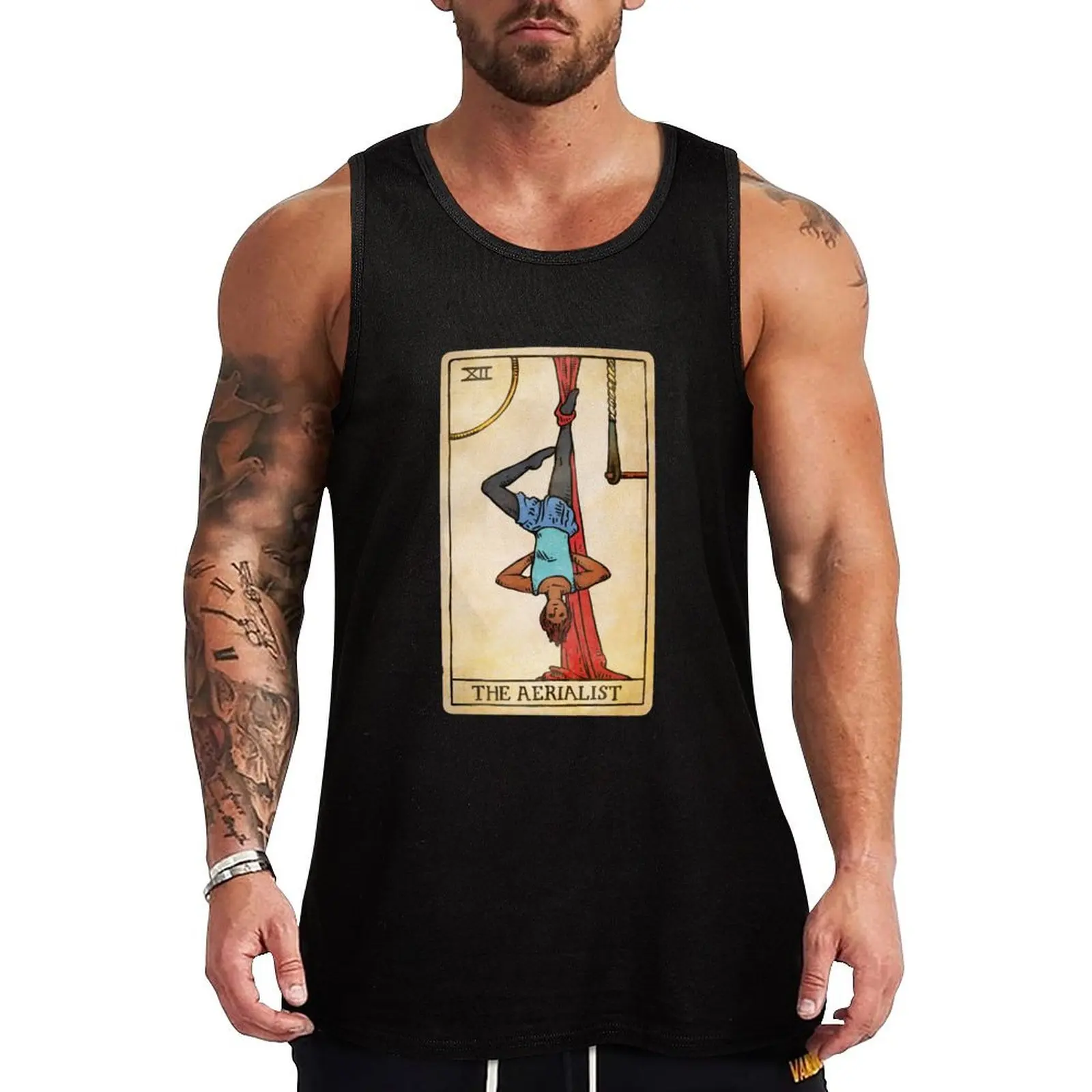 The Aerialist - Tarot Card Tank Top Sleeveless top sleeveless vests fashion 2024 man Men's fitness t-shirt