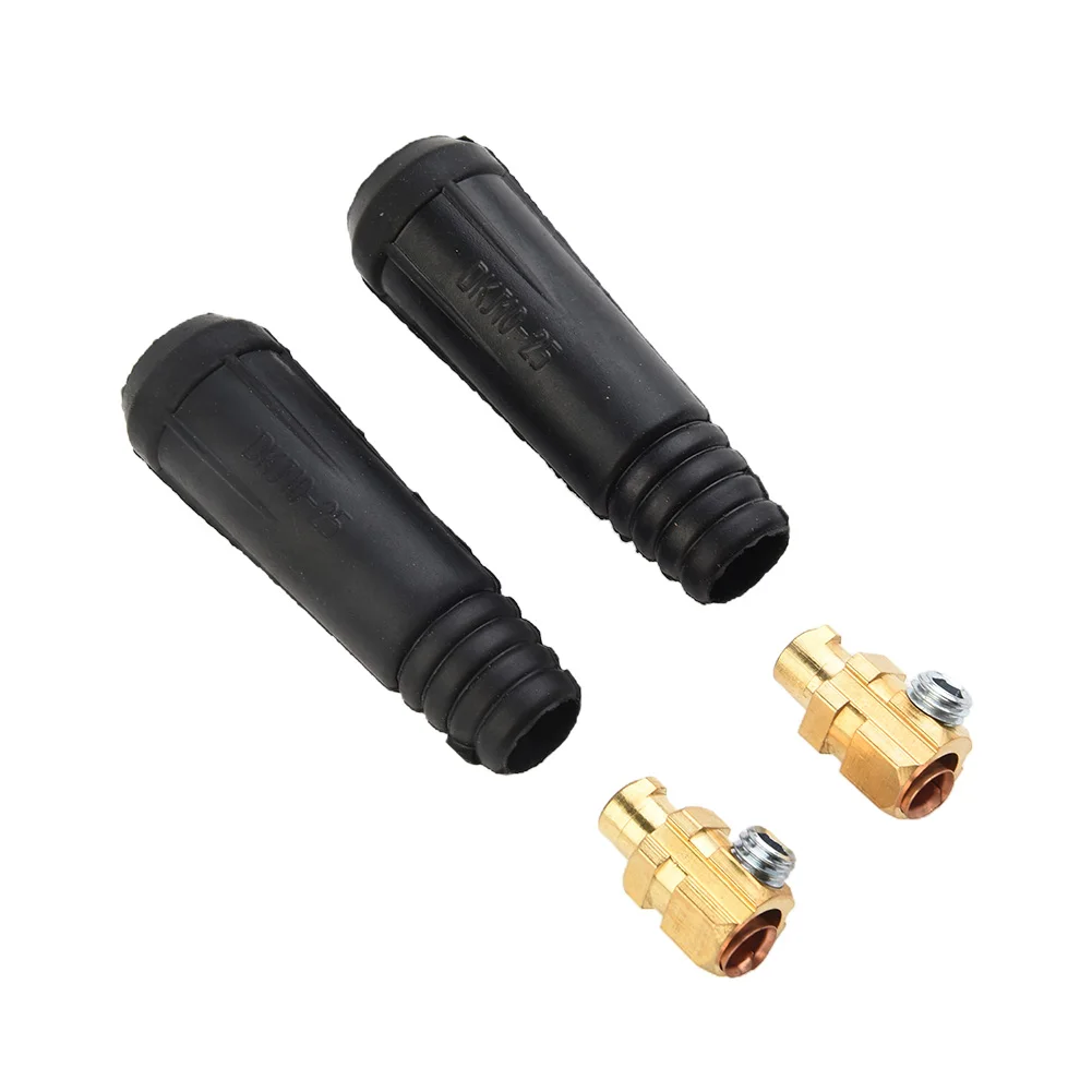 Accessories Durable Hot Parts Welding Cable connector TIG 2pcs Adaptor Black Cutting DKJ10-25 Joint Pair Panel accessories durable hot parts useful welding cable connector tig 2pcs cutting dkj10 25 joint pair plasma