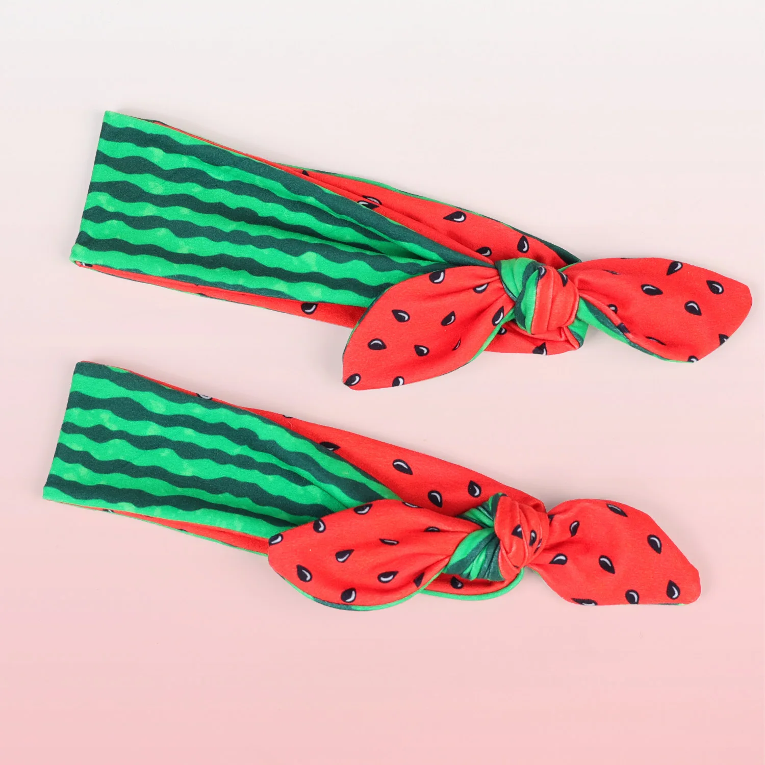 1 Pieces Lytwtw's Baby Girl Headband Infant Hair Accessories Watermelon Bows Newborn Headwear Tiara Headwrap Gift Head Band Hair Accessories Hair Headband Accessories