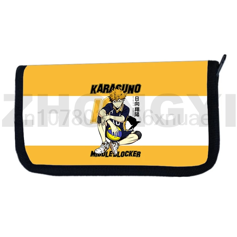 

Japanese Anime Haikyuu Karasuno Nekoma 3D Wallet Kawaii Girl Purse Fashion Daily Cartoon Cash Bags Card Holder Wallets for Women