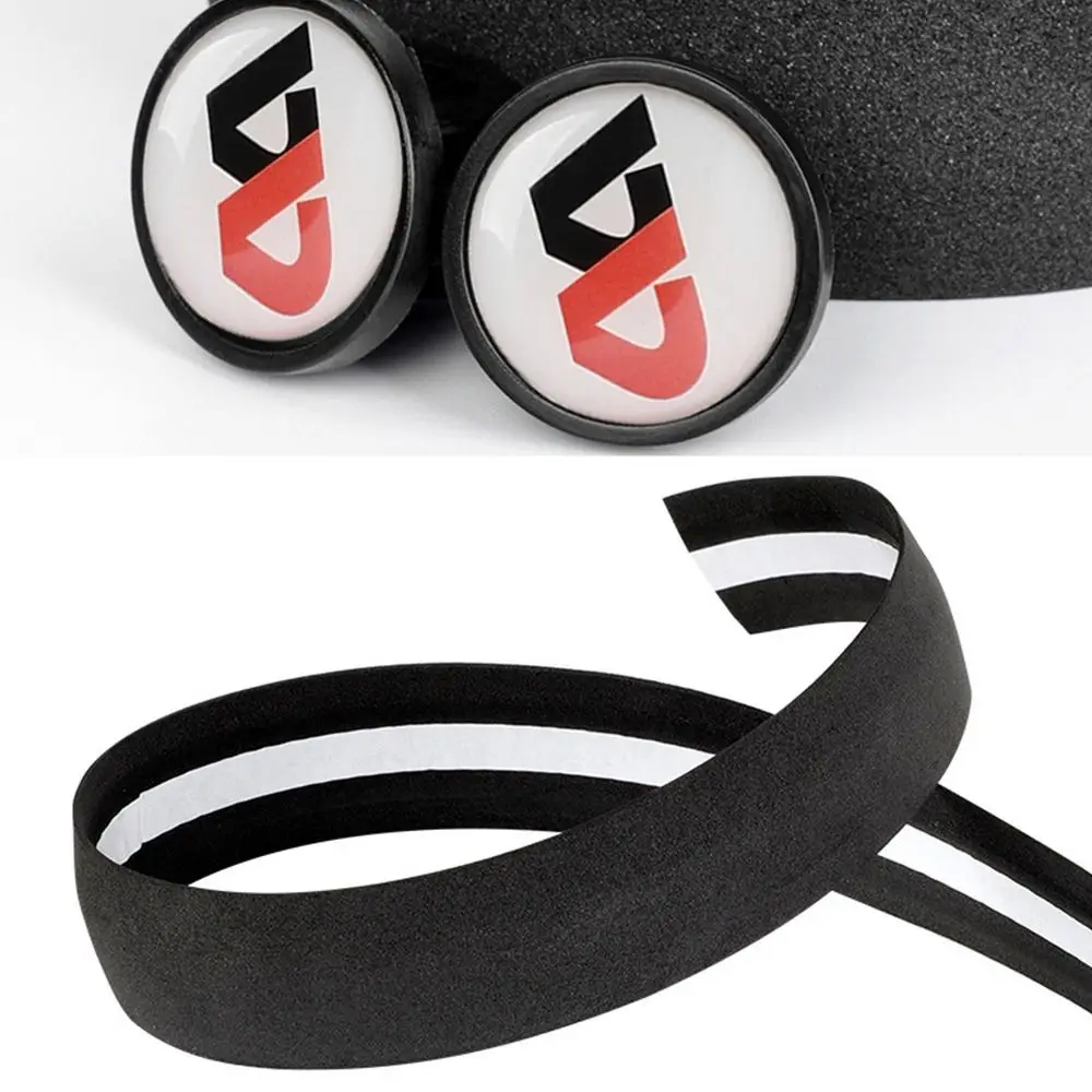 2pcs High Elastic EVA Bicycle Handlebar Tape Anti-Slip Damping Cycling Road Bike Handle Belt Wraps with Bar End Plugs