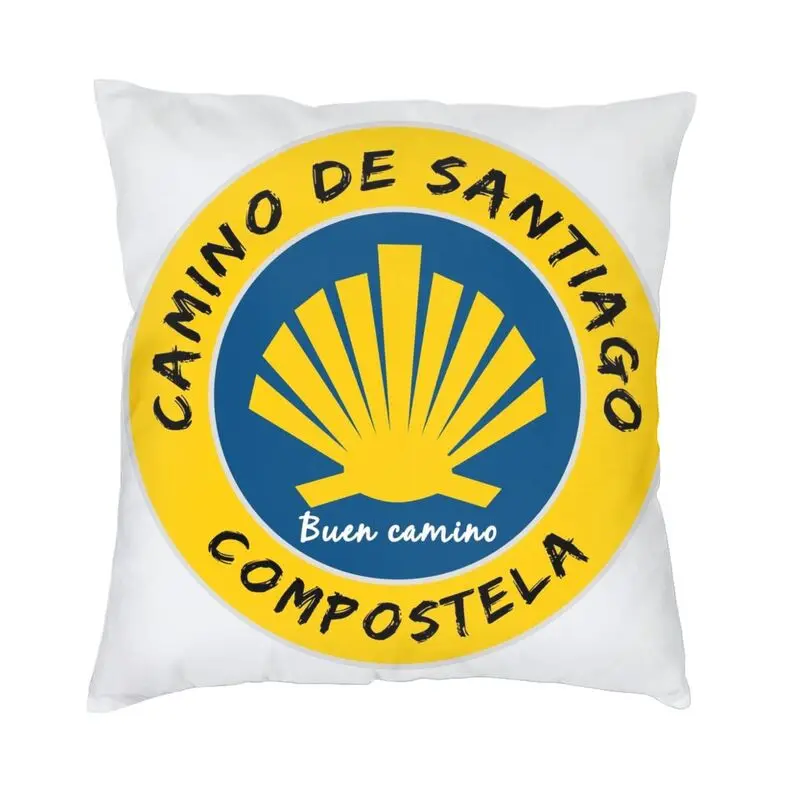 

Custom Spain Compostela Square Throw Pillow Case Home Decor 3D Double-sided Printed Camino De Santiago Cushion Cover for Car