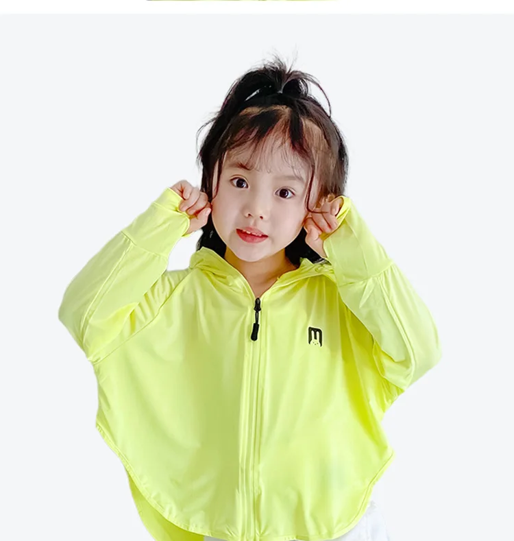 Eisdünne Kinder Outdoor-Kleidung Jungen Atmungsaktiver Hoodie Mädchen Sommer Radfahren Sonnenschutzjacke Mehrfarbige Kinderkleidung_voghion.com