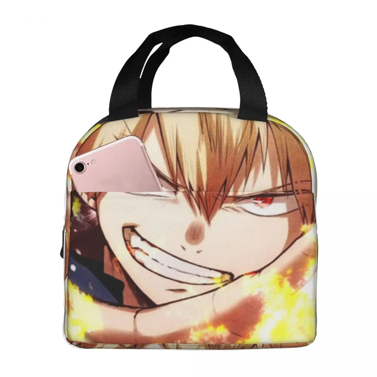 

Термоизолированные ланч-пакеты My Hero Академия-Bakugo Katsuki 6, ланч-контейнер, изолированная сумка, герметичная Сумка-тоут, Ланч-бокс, пляж