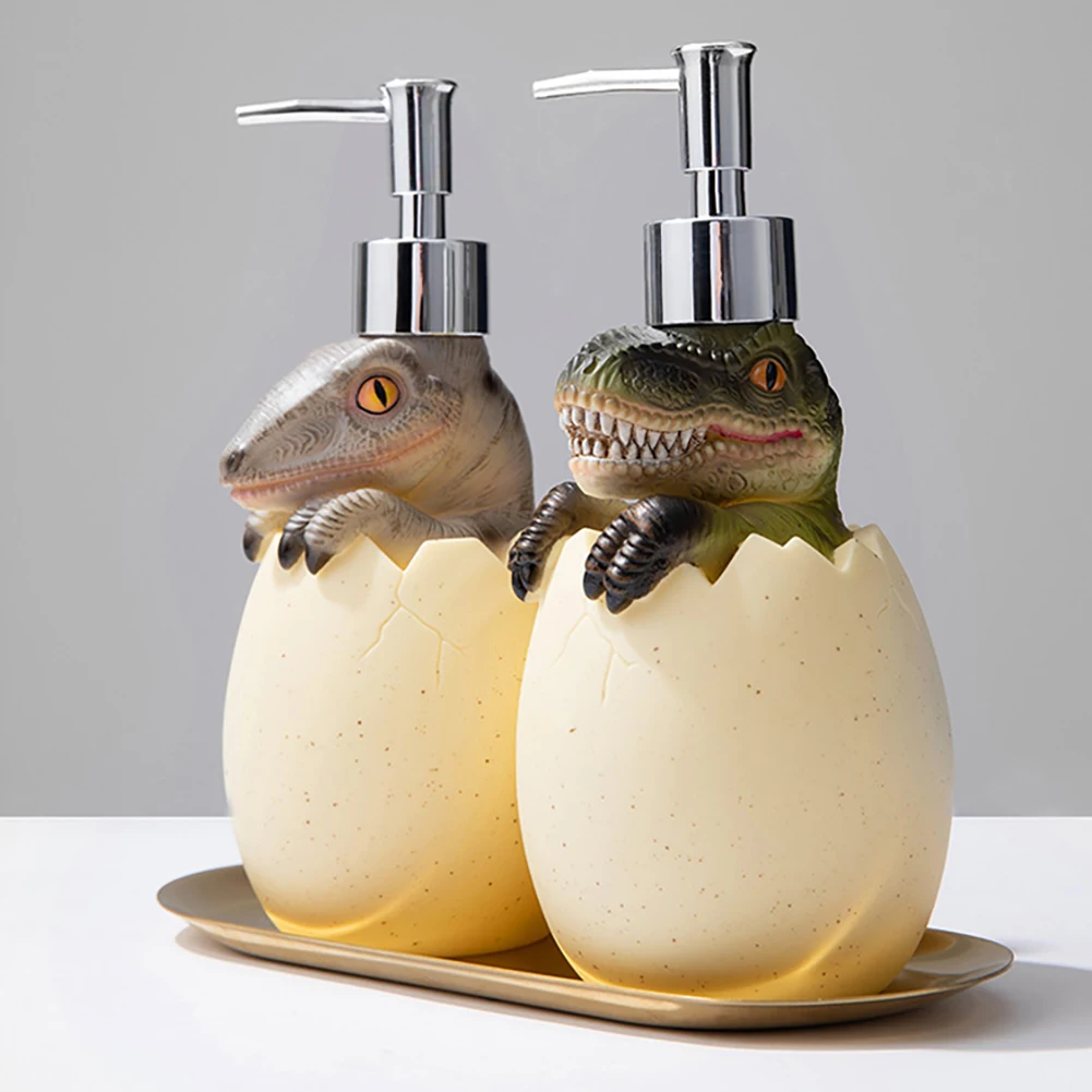 Cute Dinosaur Liquid Soap Dispensers Press Type Portable Shampoo Bottle Prevent Leakage Environmentally for Cosmetics Detergents
