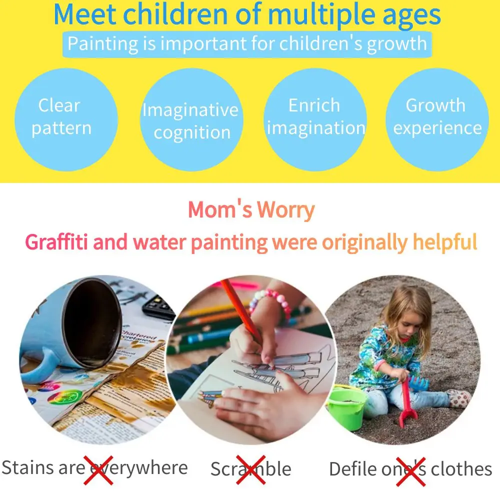 Magical Book Water Drawing Montessori Toys Reusable Coloring Book Early Education Toys Dinosaur Princess Ocean World Letters 2