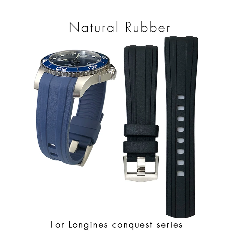 

Ремешок резиновый для часов Longines Hydroconquest, водонепроницаемый силиконовый браслет для наручных часов Huawei, Гамильтон, MIDO, Certina, 19 мм 20 мм 21 мм 22 мм