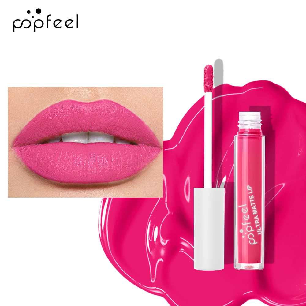 POPFEEL Party Lip Glaze Personality Candy Color Lip Gloss, Black Lip Glaze, Non-stick Cup Long Lasting Lip Gloss 6
