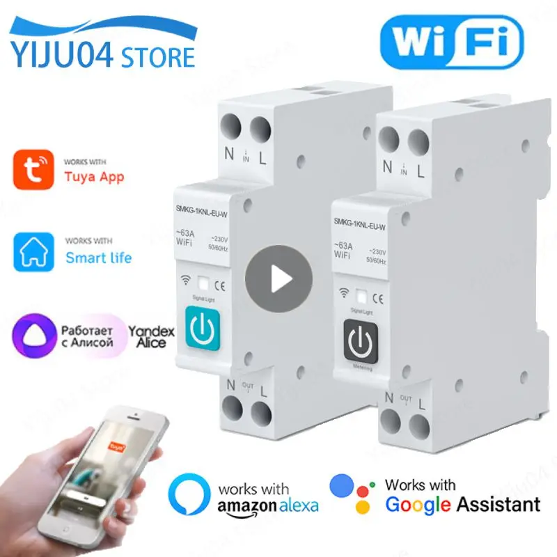 Tuya – interrupteur disjoncteur WIFI Smart Life 1 2 3 4 phases Din Rail,  80A 100A 125A MCB, Protection contre les surcharges et les courts-circuits,  220V 380V - AliExpress