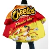 Funny Food Snack Cheetos All Over 3D Printed Thick Warm Overcoat Coat Hooded Cloak for Men Windproof Fleece Unisex Casual-3 3