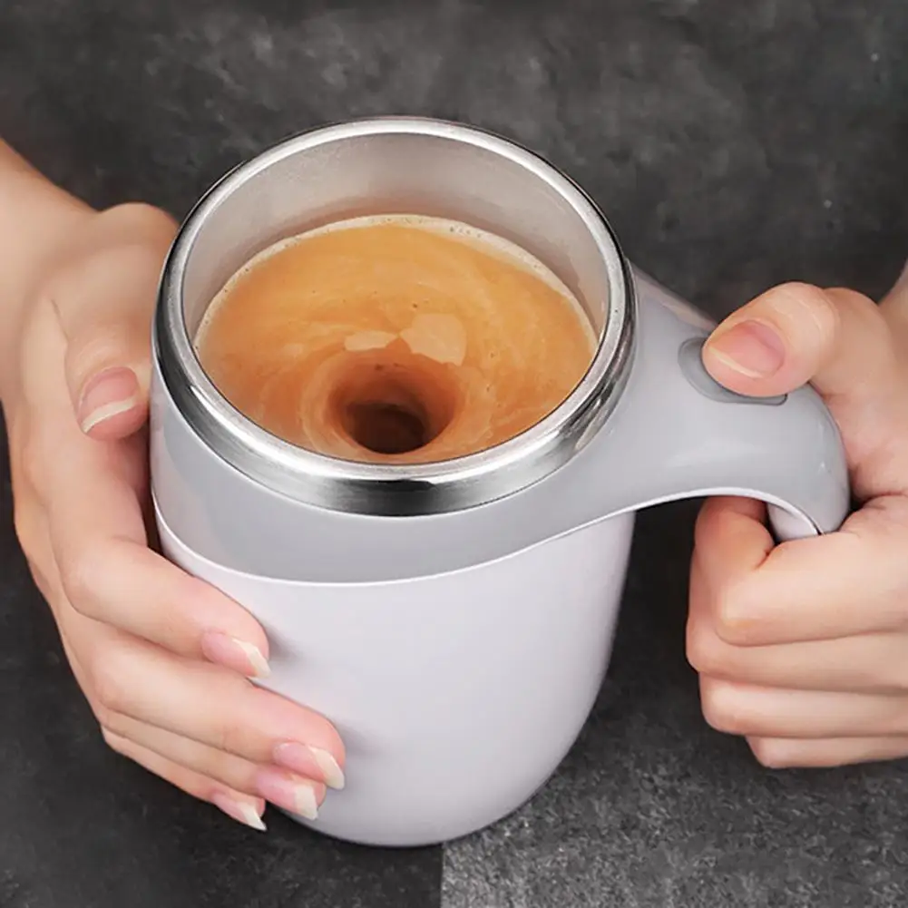 Electric Magnetic Stirring Coffee Mug, 380ml Electric Mixing Mug
